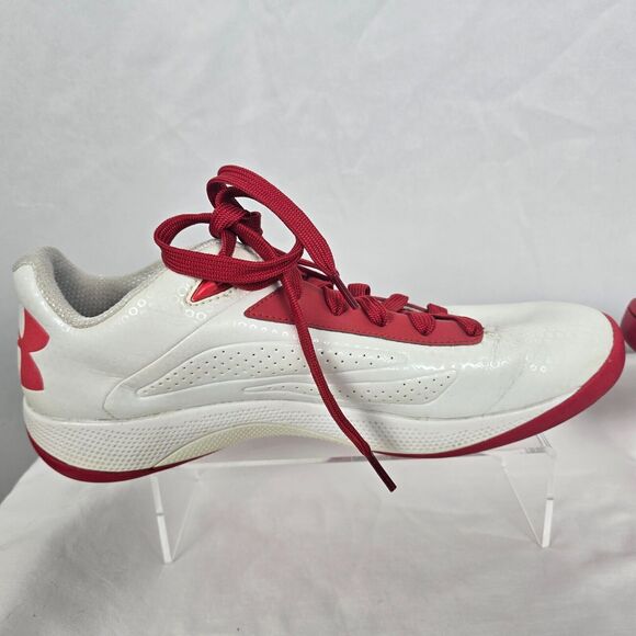 Under Armour Athletic Shoe Men's Size 12.5 White Red # 1238492-103 Micro G - Picture 9 of 15